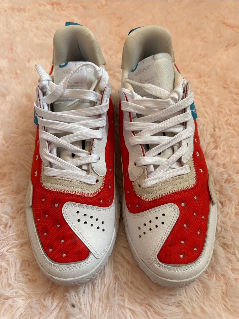 Nike Red and White Men's Sneakers - Low Top Athletic Style
